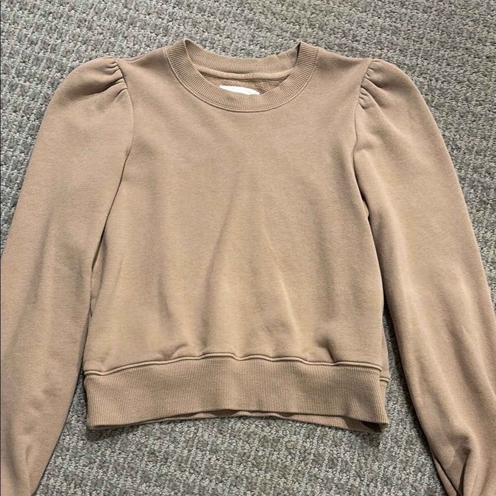 Wilfred free Tan Puff Sleeve Sweater